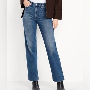 Old Navy High Rise O.G. Loose Straight Leg Jeans 0